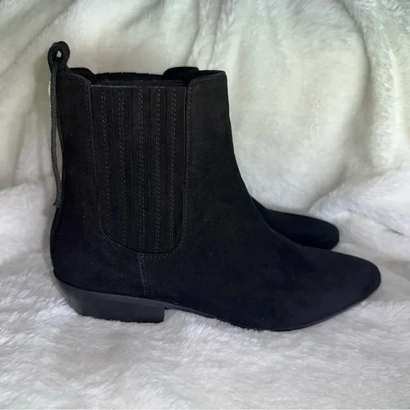 MARC ELLIS Women’s Ankle Boot Suede Leather Black Italy $413 EU 36‎ US 6 Classic
